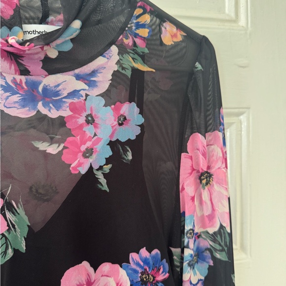 Maternity Motherhood Floral Black Dress - Picture 4 of 8